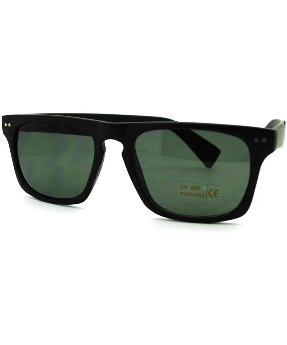 Unisex Designer Fashion Short Square Sunglasses - Matte Black - CP11L73A08H $6.26 Wayfarer