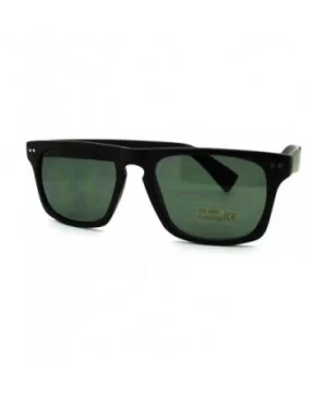 Unisex Designer Fashion Short Square Sunglasses - Matte Black - CP11L73A08H $6.26 Wayfarer