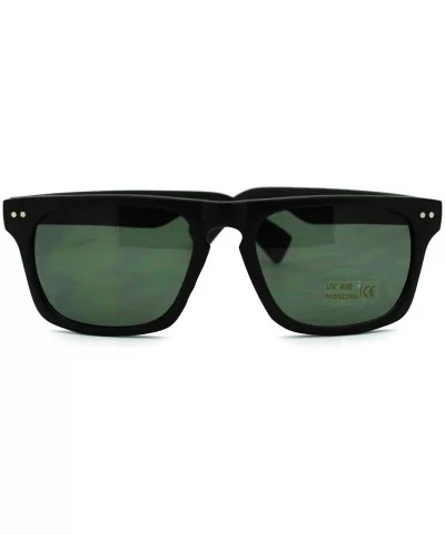 Unisex Designer Fashion Short Square Sunglasses - Matte Black - CP11L73A08H $6.26 Wayfarer