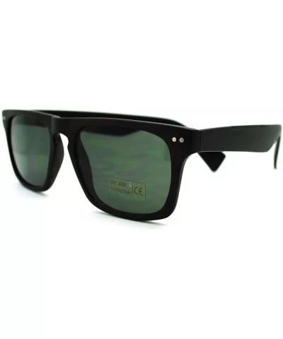 Unisex Designer Fashion Short Square Sunglasses - Matte Black - CP11L73A08H $6.26 Wayfarer