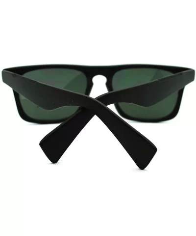 Unisex Designer Fashion Short Square Sunglasses - Matte Black - CP11L73A08H $6.26 Wayfarer