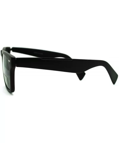 Unisex Designer Fashion Short Square Sunglasses - Matte Black - CP11L73A08H $6.26 Wayfarer