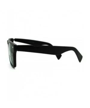 Unisex Designer Fashion Short Square Sunglasses - Matte Black - CP11L73A08H $6.26 Wayfarer