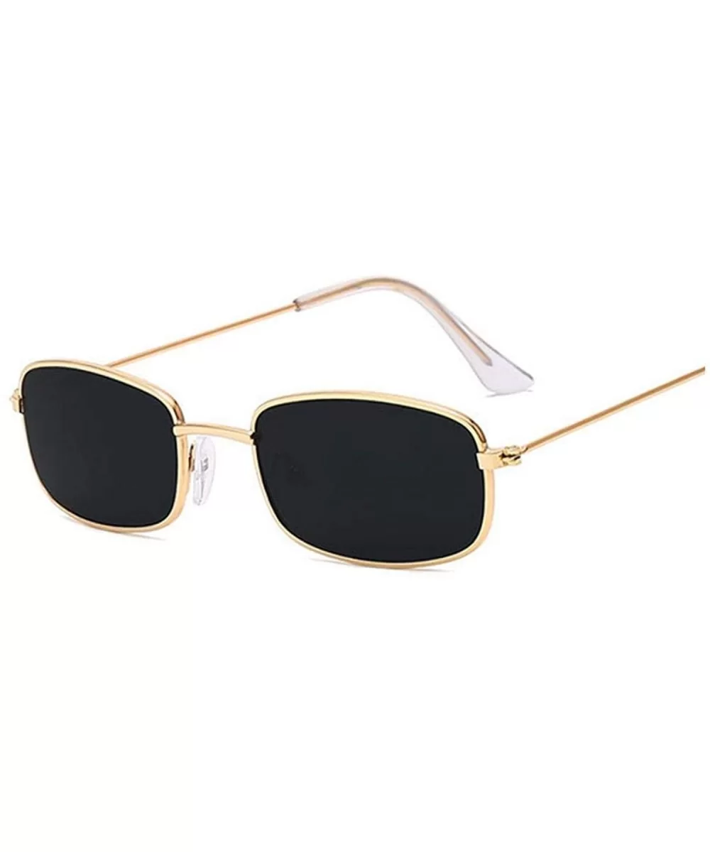 Rectangle Sunglasses Men Women Sun Glasses Fashion Summer Gafas Feminino Oculos De Sol - Goldgray - CK197A2I5U0 $28.22 Square