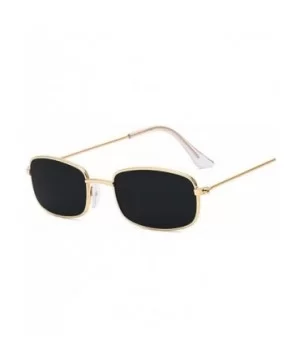 Rectangle Sunglasses Men Women Sun Glasses Fashion Summer Gafas Feminino Oculos De Sol - Goldgray - CK197A2I5U0 $28.22 Square