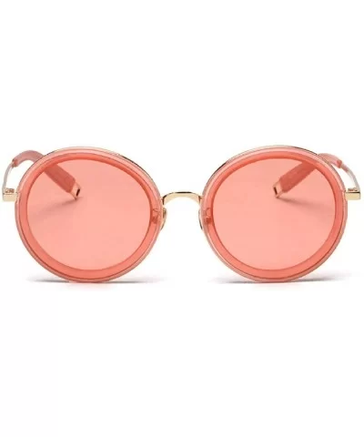 Joker Round Gold Frame Sunglasses Retro Personality Joker Round Sunglasses Women - Figure 3 - CO18X74TQRY $17.55 Rimless