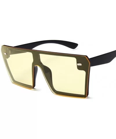 Colorful Sunglasses Personality Driving - Black Yellow - C5190MWLH0O $36.37 Square