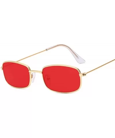 Rectangle Sunglasses Men Women Sun Glasses Fashion Summer Gafas Feminino Oculos De Sol - Goldgray - CK197A2I5U0 $28.22 Square