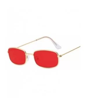 Rectangle Sunglasses Men Women Sun Glasses Fashion Summer Gafas Feminino Oculos De Sol - Goldgray - CK197A2I5U0 $28.22 Square