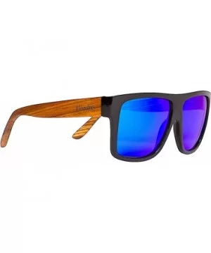 Zebra Wood Aviator Wrap Sunglasses with Polarized Lenses - CQ180ZISZCE $27.35 Wrap