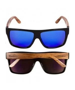 Zebra Wood Aviator Wrap Sunglasses with Polarized Lenses - CQ180ZISZCE $27.35 Wrap