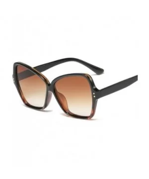 Vintage Retro Extra Large Cateye Sunglasses for Women Oversized Butterfly Frame - Tortoise Brown - C318TQLXKUR $13.54 Oversized