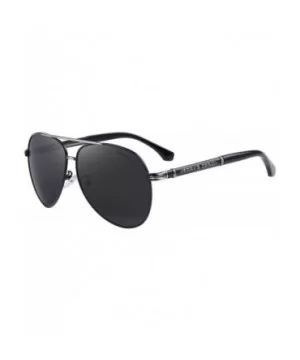 Design Men Sunglasses HD Polarized Luxury Shades UV400 S8728 - Black - CK12IW30MOH $13.93 Aviator