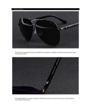 Design Men Sunglasses HD Polarized Luxury Shades UV400 S8728 - Black - CK12IW30MOH $13.93 Aviator