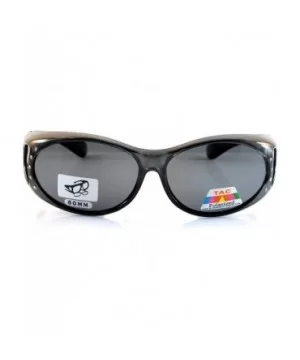 Rhinestone Oval Polarized OTG Sunglasses with Side View P011 - Black - CW1802MYTSO $11.03 Round