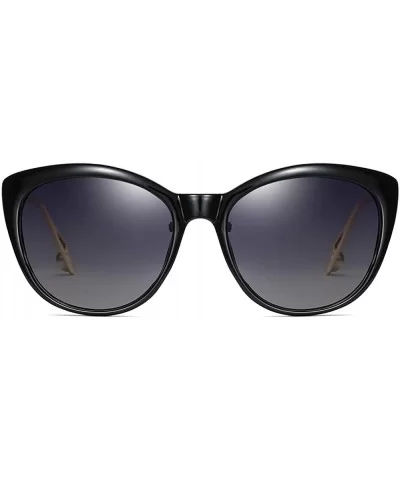 Women Sunglasses Retro Black Drive Holiday Oval Non-Polarized UV400 - Black - C818R83HOY8 $7.44 Oval