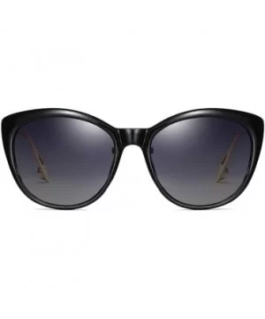 Women Sunglasses Retro Black Drive Holiday Oval Non-Polarized UV400 - Black - C818R83HOY8 $7.44 Oval