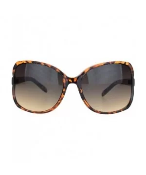 Womens Large Exposed Side Lens Butterfly Plastic Sunglasses - Tortoise Gradient Brown - CN18O29C0W7 $6.89 Butterfly