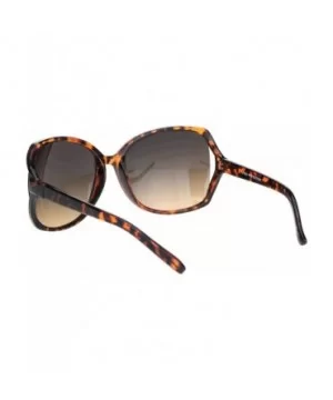 Womens Large Exposed Side Lens Butterfly Plastic Sunglasses - Tortoise Gradient Brown - CN18O29C0W7 $6.89 Butterfly