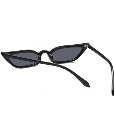 Sexy Cat Eye Sunglasses Women Small Frame Leopard Sun Glasses For Ladies - Full Black - CJ18HMREZLQ $8.61 Goggle