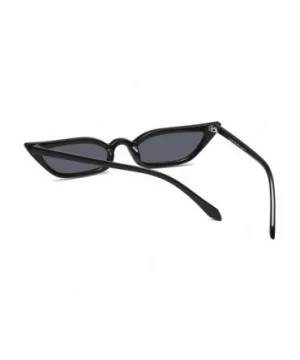 Sexy Cat Eye Sunglasses Women Small Frame Leopard Sun Glasses For Ladies - Full Black - CJ18HMREZLQ $8.61 Goggle