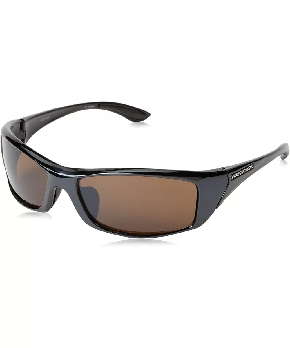 Voltage Non-Polarized Rectangular Sunglasses - Shiny Bright Black - CS11E7KQDZR $13.41 Sport