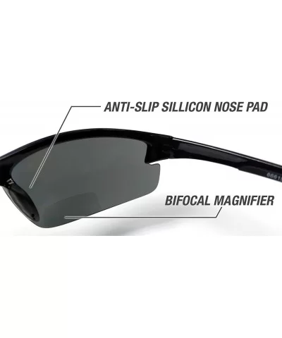 Patented Bifocal Polarized Reader Half Rim Men's Fishing Sunglasses 100% UV Protection with Microfiber Bag - CA12N83G6U5 $23....