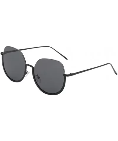 Oversize Vintage Sunglasses Protection - Blck - C81973CZK7C $7.21 Oversized