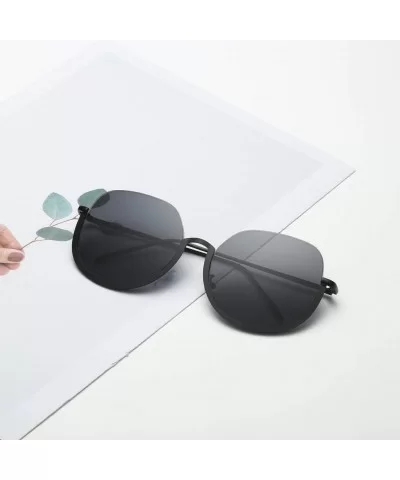 Oversize Vintage Sunglasses Protection - Blck - C81973CZK7C $7.21 Oversized