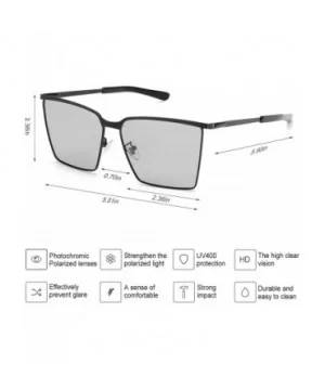 Photochromic Sunglasses Polarized Protection - Black - CV18SAY6LME $13.46 Square