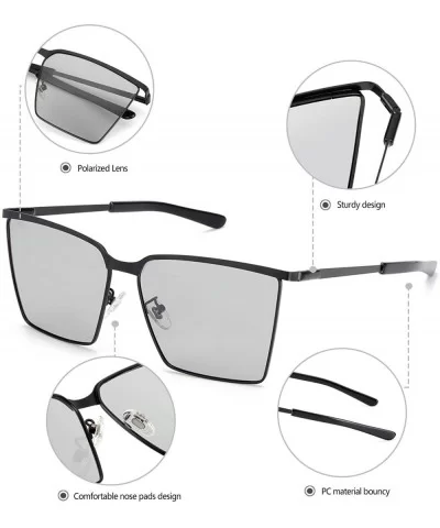 Photochromic Sunglasses Polarized Protection - Black - CV18SAY6LME $13.46 Square