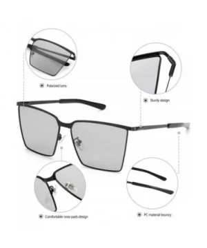 Photochromic Sunglasses Polarized Protection - Black - CV18SAY6LME $13.46 Square