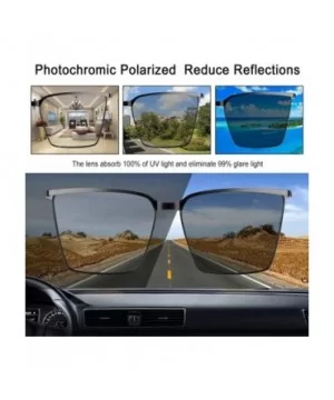 Photochromic Sunglasses Polarized Protection - Black - CV18SAY6LME $13.46 Square