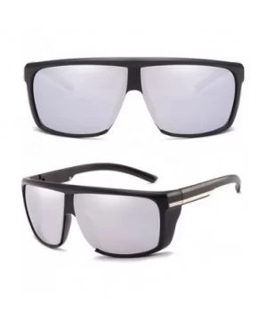 Driving Outdoors Sport Eyewear Sunproof Windproof Sunglasses for Mens Boys - Silver - CJ18CGQEM2W $7.87 Sport