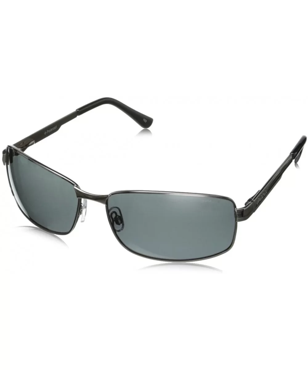 P4416/S Rectangular Sunglasses - Gunmetal & Gray Polarized - C911J8PCX91 $48.58 Round