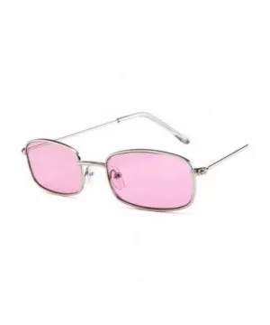 Women Metal Sunglasses Men Retro Small Square Sun Glasses Female Yellow Pink Lens Frame Shades Eyeglass 2018 - C1197A35H38 $2...