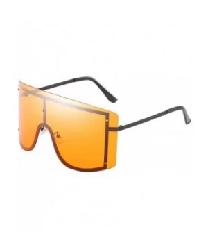 Unisex Square Oversized Sunglasses Flat Top Fashion Shades (Style B) - C6196LY2IS2 $6.00 Oversized