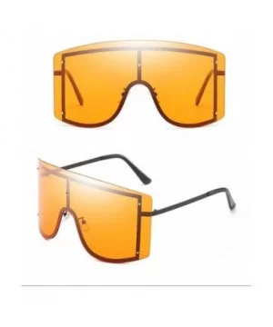 Unisex Square Oversized Sunglasses Flat Top Fashion Shades (Style B) - C6196LY2IS2 $6.00 Oversized