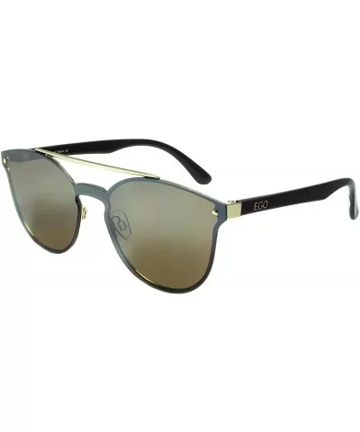 7094 Round Retro Sunglasses - UV Protection - Dark Browm / Gold - C318O7O4M5A $25.94 Round