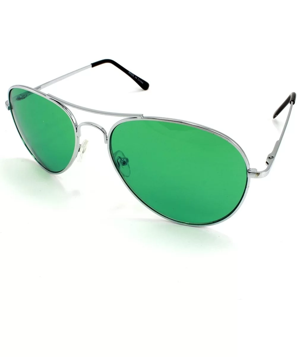 Mens The Hangover Bradley Cooper Colored Aviator Poker Sunglasses UV 400 - Green - CB11THBBXND $7.63 Aviator