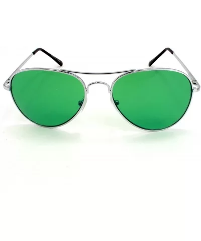 Mens The Hangover Bradley Cooper Colored Aviator Poker Sunglasses UV 400 - Green - CB11THBBXND $7.63 Aviator