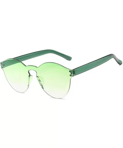 Unisex Fashion Candy Colors Round Outdoor Sunglasses Sunglasses - Grass Green - CL199LCEQDK $13.89 Round