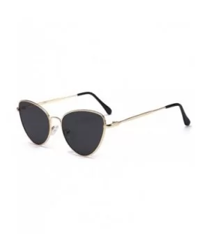 Cat Eye Sunglasses Women Vintage Sun Glasses Female Ladies Cateyes Sunglass Retro Glasses - Gold Gray - C518WD7QHR9 $9.99 Cat...