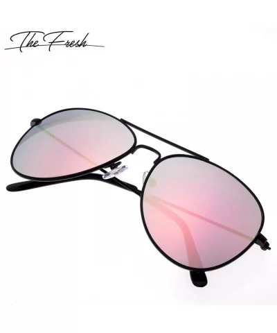 Classic Metal Frame Mirror Lens Aviator Sunglasses with Gift Box - 26-black - C418Q03MRXK $5.72 Oversized