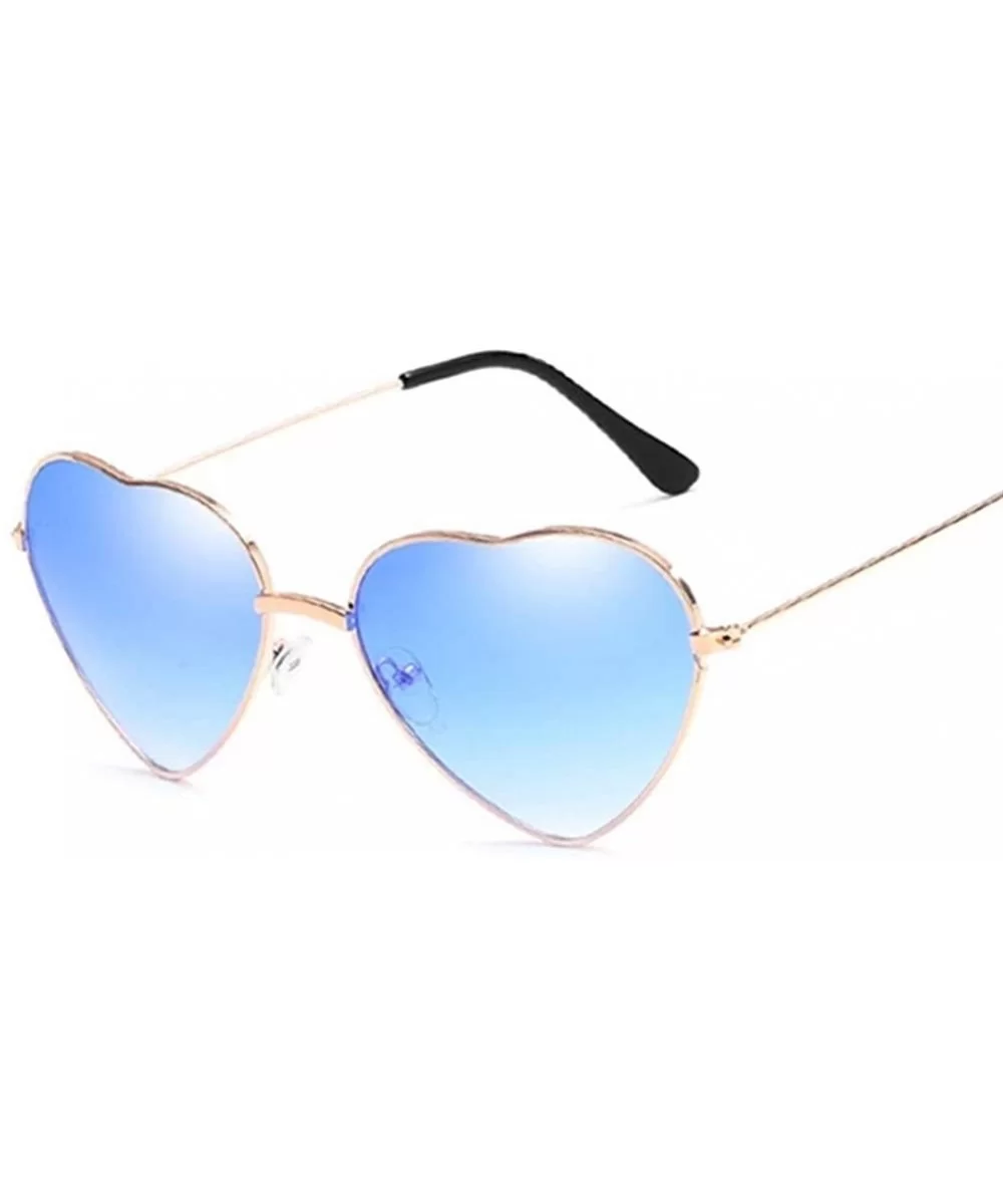 Retro Cat Eye Heart Sunglasses Women Metal Frame Mirror UV400 Sun Glasses Female Brand Designer Vintage - CN198U5SEXM $5.76 C...