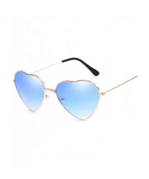 Retro Cat Eye Heart Sunglasses Women Metal Frame Mirror UV400 Sun Glasses Female Brand Designer Vintage - CN198U5SEXM $5.76 C...