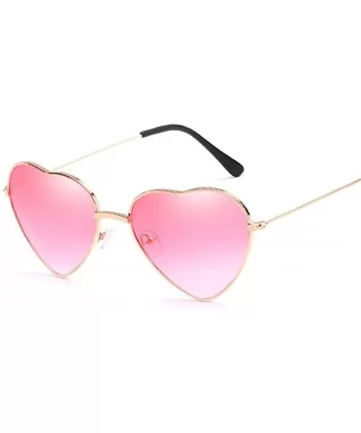 Retro Cat Eye Heart Sunglasses Women Metal Frame Mirror UV400 Sun Glasses Female Brand Designer Vintage - CN198U5SEXM $5.76 C...