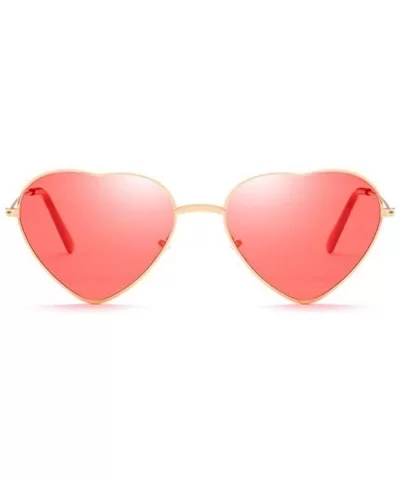 Retro Cat Eye Heart Sunglasses Women Metal Frame Mirror UV400 Sun Glasses Female Brand Designer Vintage - CN198U5SEXM $5.76 C...