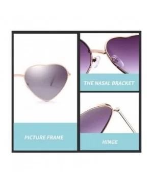 Retro Cat Eye Heart Sunglasses Women Metal Frame Mirror UV400 Sun Glasses Female Brand Designer Vintage - CN198U5SEXM $5.76 C...