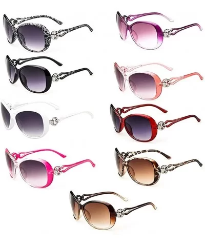 Women Fashion Oval Shape UV400 Framed Sunglasses Sunglasses - Leopard - C7194KZNK5R $9.01 Oval